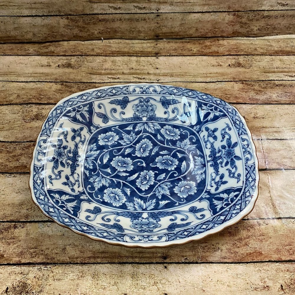 Vintage Andrea by Sadek Made in Japan Blue Bowl
